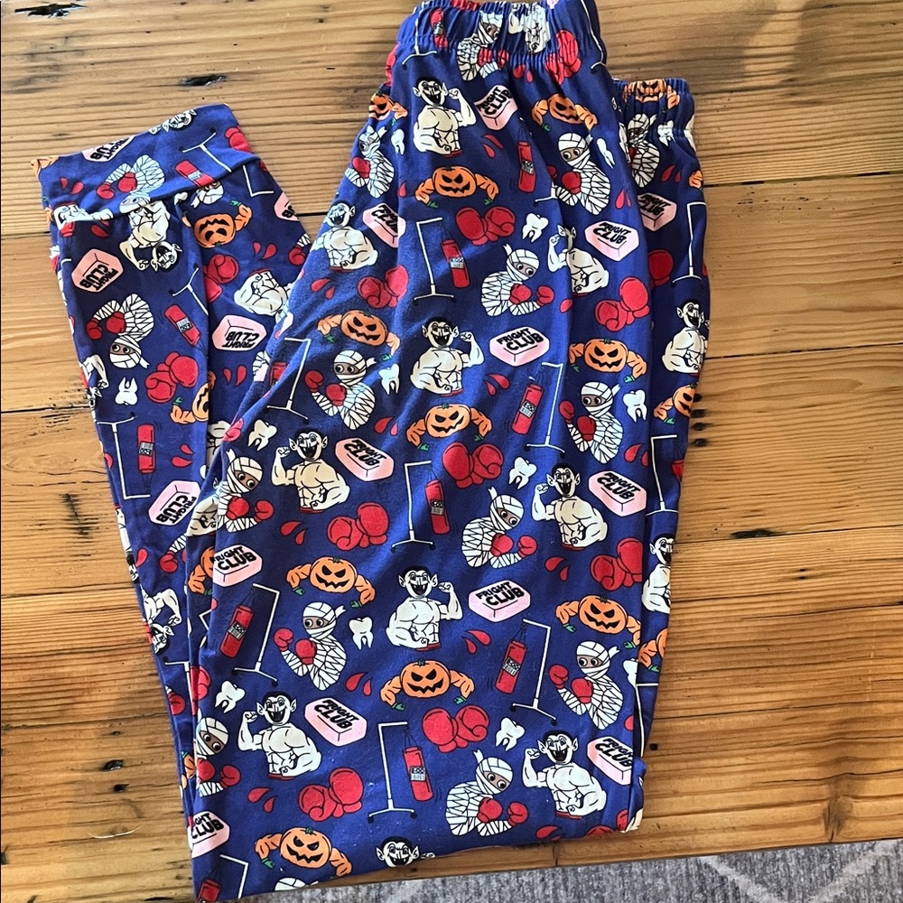 Women's Festive Halloween Pajama Pants - Blue